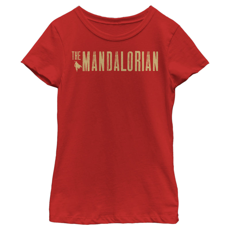 Girl's Star Wars: The Mandalorian Distressed Logo T-Shirt