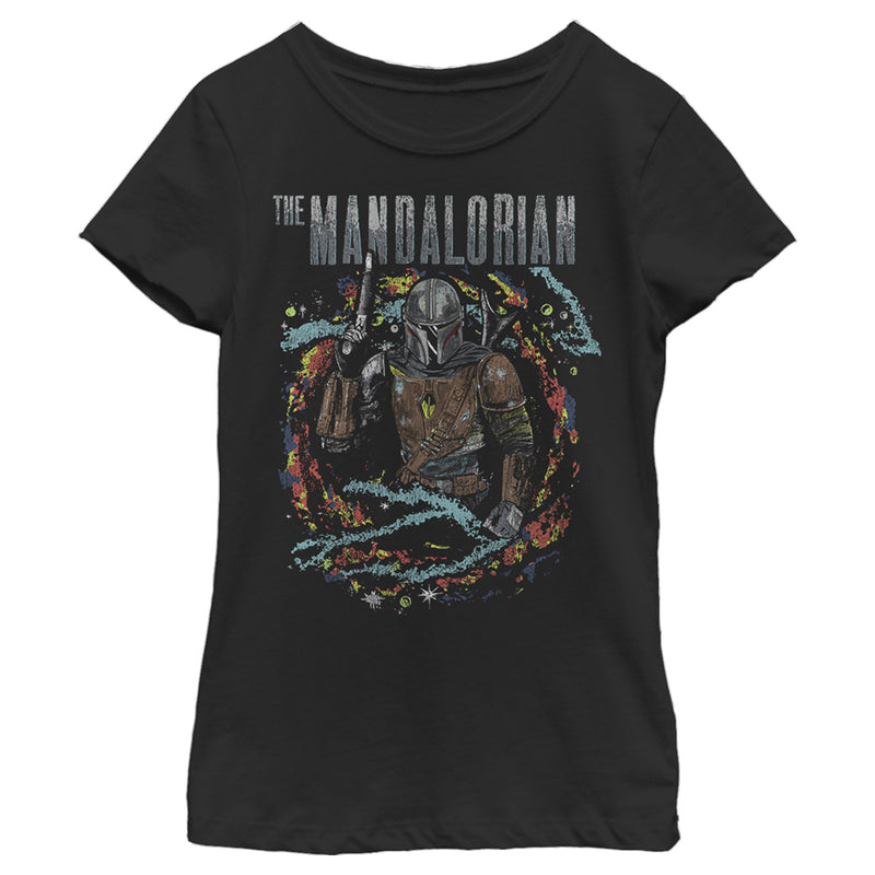 Girl's Star Wars: The Mandalorian Cosmic Mando T-Shirt