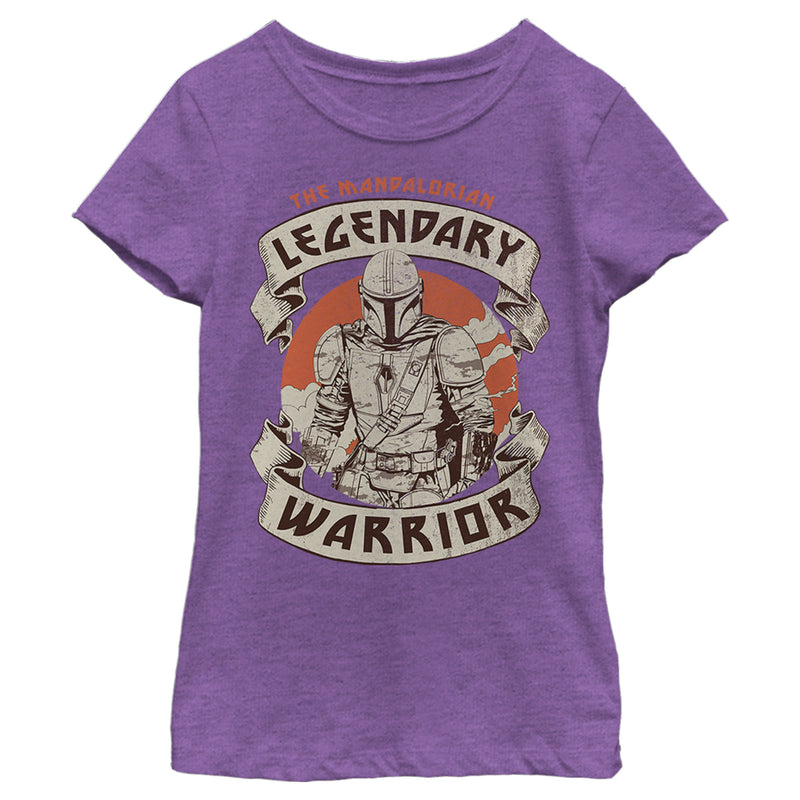 Girl's Star Wars: The Mandalorian Legendary Warrior Sunset T-Shirt