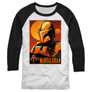 Men's Star Wars: The Mandalorian Din Djarin Sunset Poster Baseball Tee