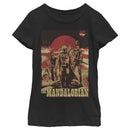 Girl's Star Wars: The Mandalorian Retro Red Poster T-Shirt