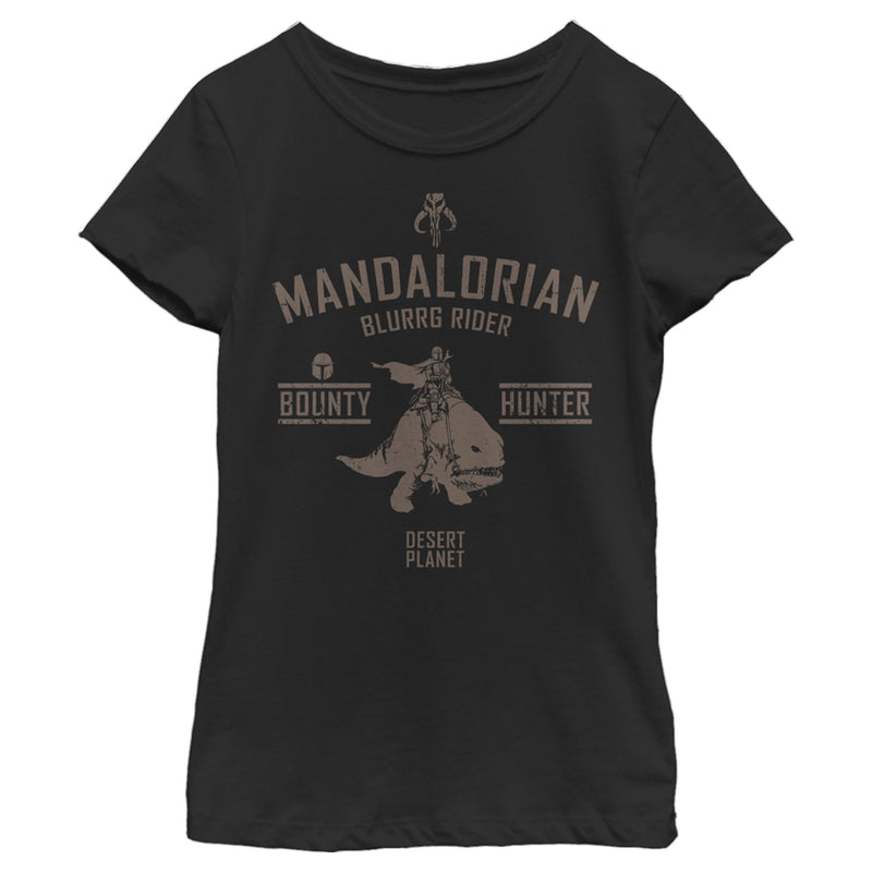 Girl's Star Wars: The Mandalorian Blurrg Rider T-Shirt