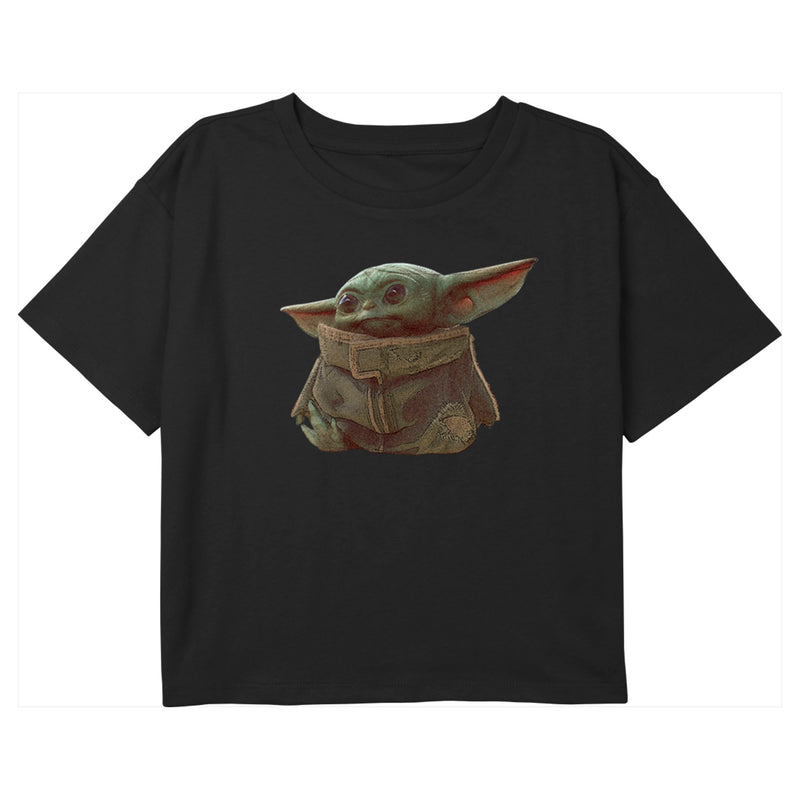 Girl's Star Wars: The Mandalorian Grogu Realistic Portrait T-Shirt