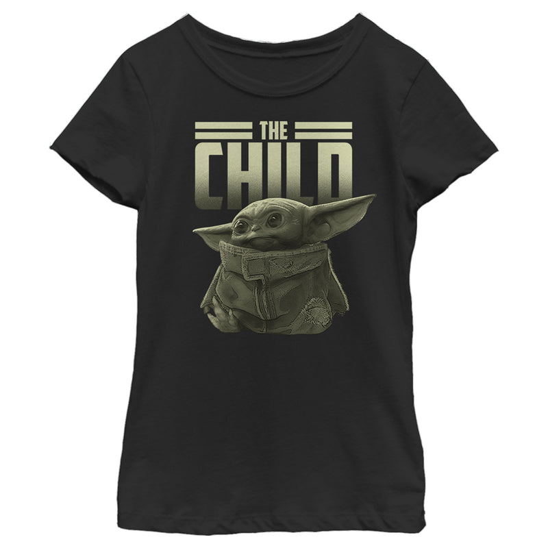 Girl's Star Wars: The Mandalorian The Child Text T-Shirt