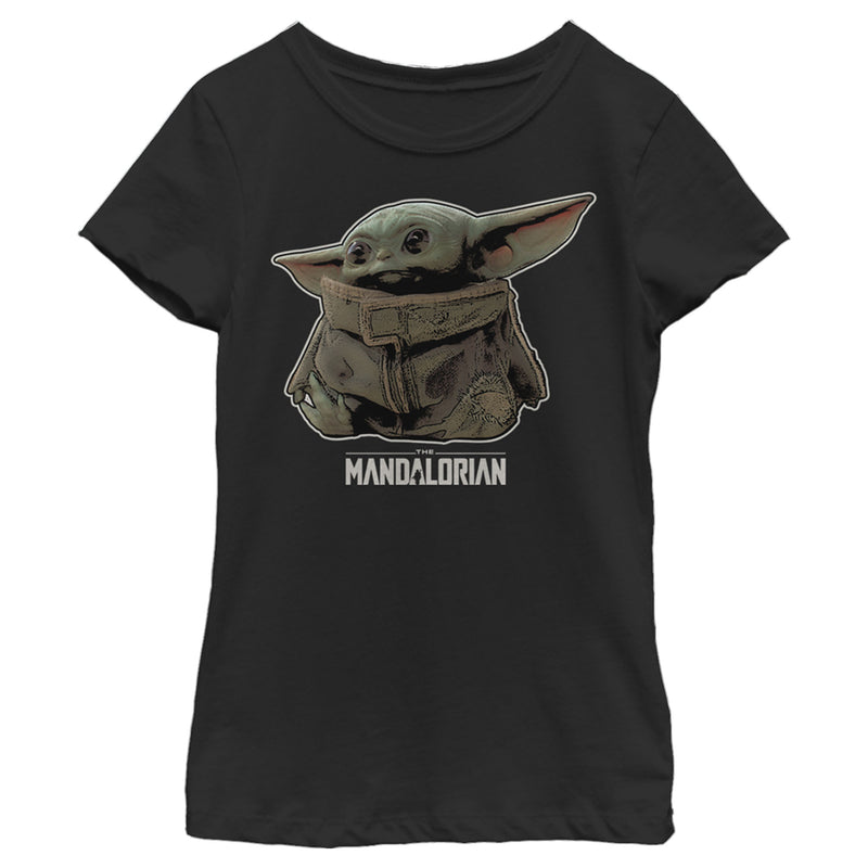 Girl's Star Wars: The Mandalorian Grogu Series Logo T-Shirt