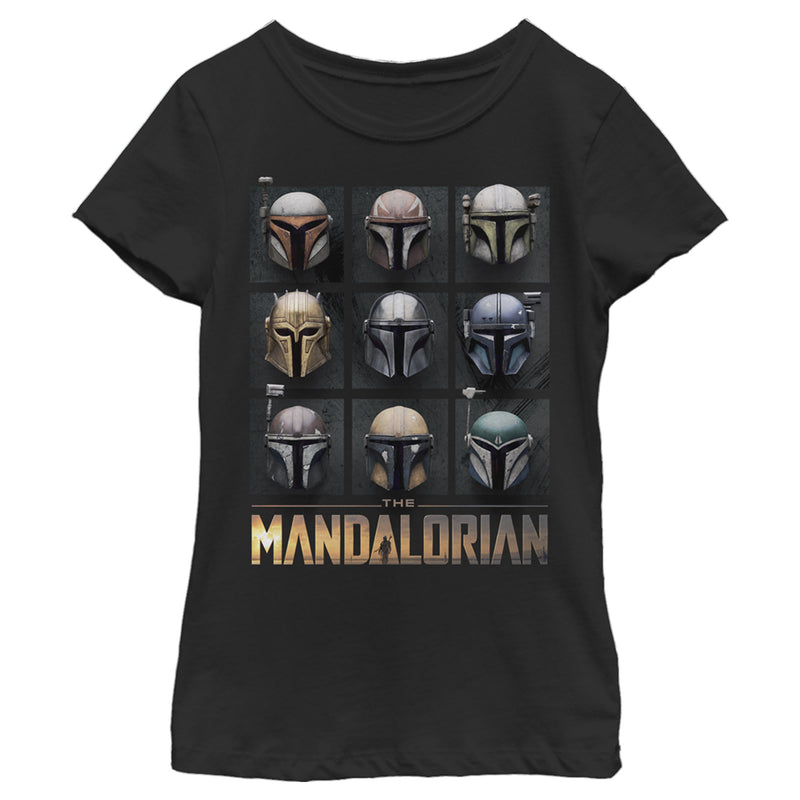 Girl's Star Wars: The Mandalorian Helmet Box Up T-Shirt