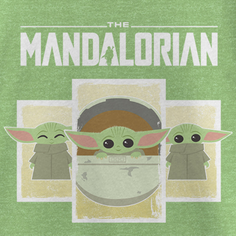 Girl's Star Wars: The Mandalorian The Child Cartoon Cards T-Shirt