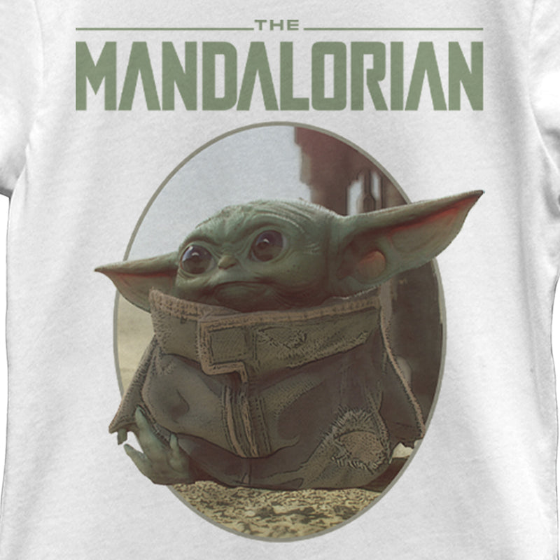 Girl's Star Wars: The Mandalorian The Child Oval Frame T-Shirt