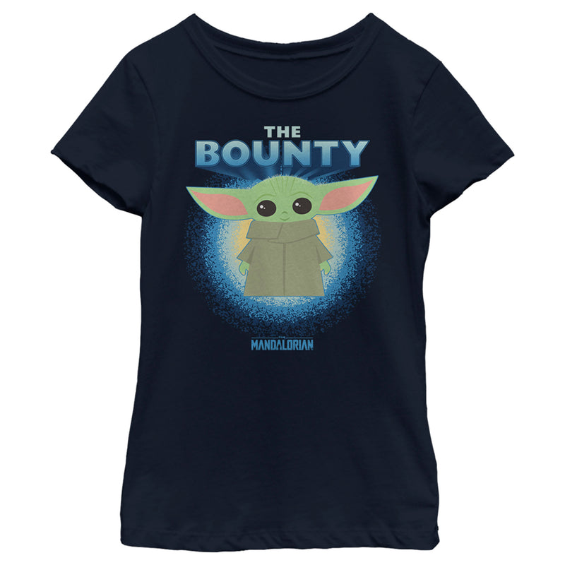 Girl's Star Wars: The Mandalorian The Child The Bounty Fuzzy Halo T-Shirt