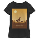 Girl's Star Wars: The Mandalorian The Child and Bounty Hunter Silhouette Desert T-Shirt