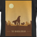 Girl's Star Wars: The Mandalorian The Child and Bounty Hunter Silhouette Desert T-Shirt