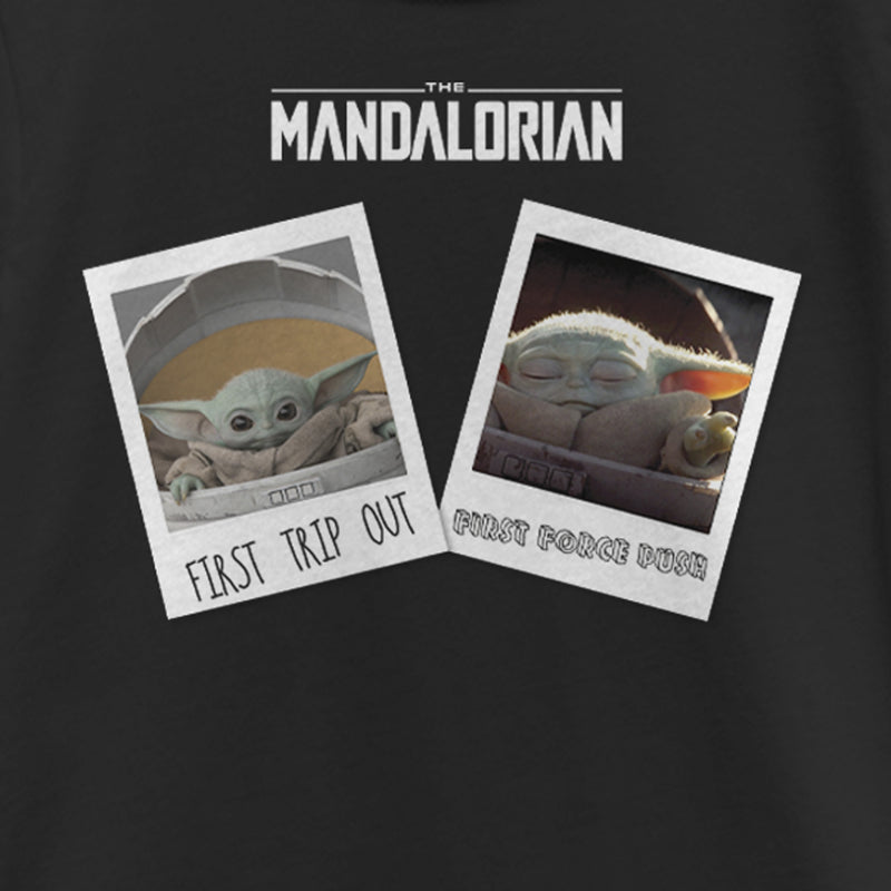 Girl's Star Wars: The Mandalorian Grogu Firsts Portraits T-Shirt
