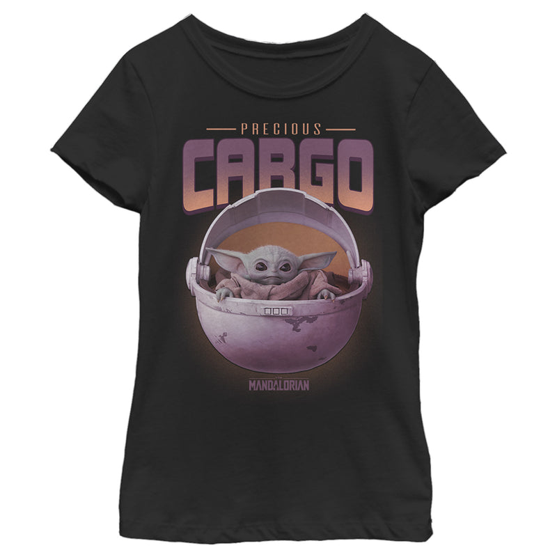 Girl's Star Wars: The Mandalorian Grogu Precious Cargo Bassinet T-Shirt