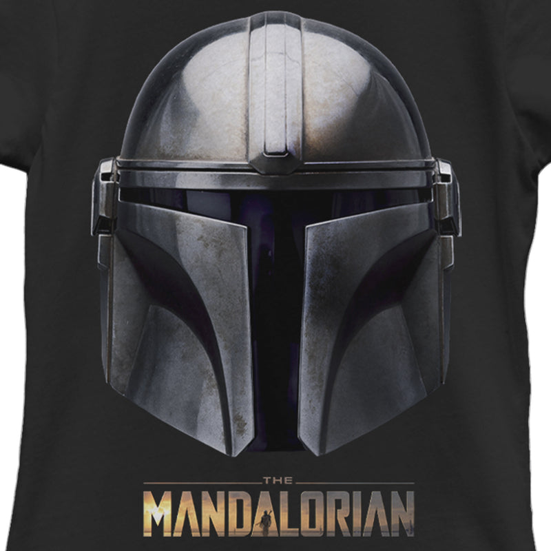Girl's Star Wars: The Mandalorian Iconic Helmet T-Shirt