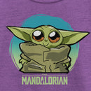 Girl's Star Wars: The Mandalorian The Child Blue Circle Big Eyes T-Shirt