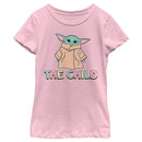 Girl's Star Wars: The Mandalorian The Child Colorful Logo T-Shirt