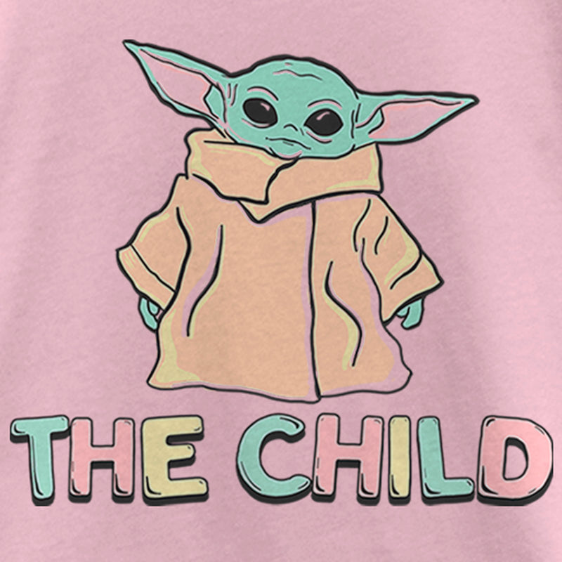 Girl's Star Wars: The Mandalorian The Child Colorful Logo T-Shirt