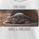 Girl's Star Wars: The Mandalorian Grogu Considered Armed & Dangerous Meme T-Shirt