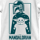 Girl's Star Wars: The Mandalorian The Child and Bounty Hunter Silhouette T-Shirt