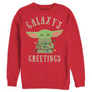 Men's Star Wars The Mandalorian Christmas The Child Greetings Sweatshirt