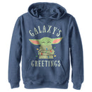 Boy's Star Wars The Mandalorian Christmas The Child Greetings Pull Over Hoodie