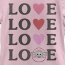 Girl's Star Wars: The Mandalorian The Child Love Hearts T-Shirt