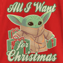 Girl's Star Wars: The Mandalorian Grogu All I Want for Christmas T-Shirt