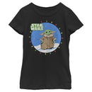 Girl's Star Wars: The Mandalorian Christmas Lights Grogu Scene T-Shirt