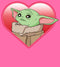 Girl's Star Wars: The Mandalorian Grogu Heart Look T-Shirt