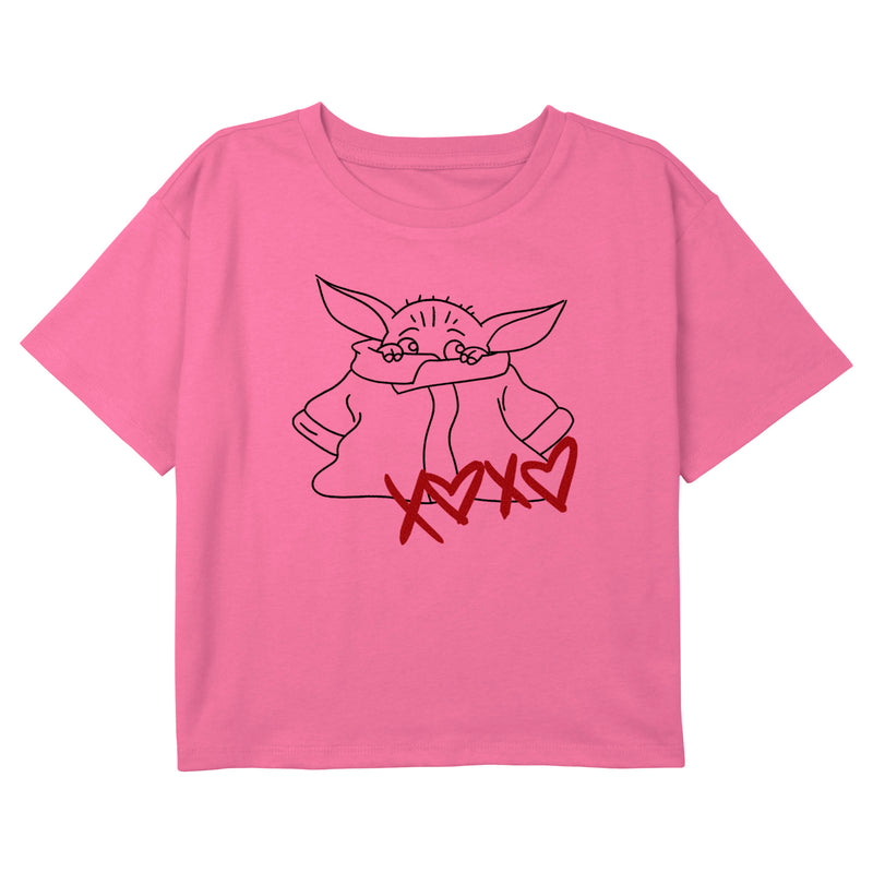 Girl's Star Wars: The Mandalorian Valentine’s Day the Child XOXO T-Shirt