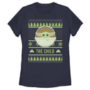 Women's Star Wars The Mandalorian The Child Ugly Christmas Frog T-Shirt