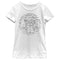 Girl's Star Wars: The Mandalorian Grogu Black and White Sketch T-Shirt