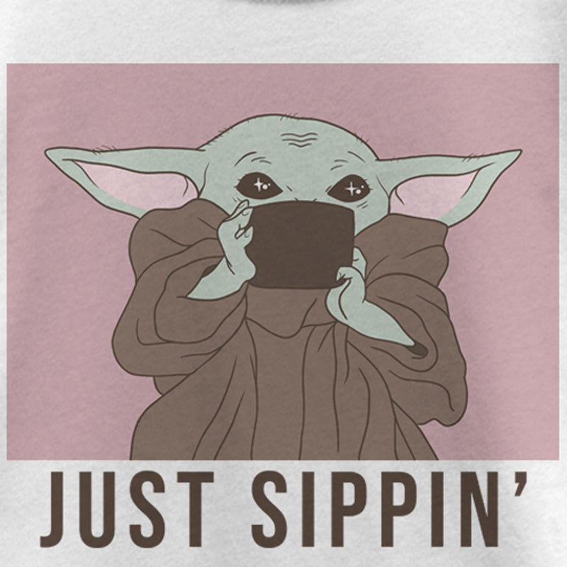 Girl's Star Wars: The Mandalorian The Child Just Sippin T-Shirt