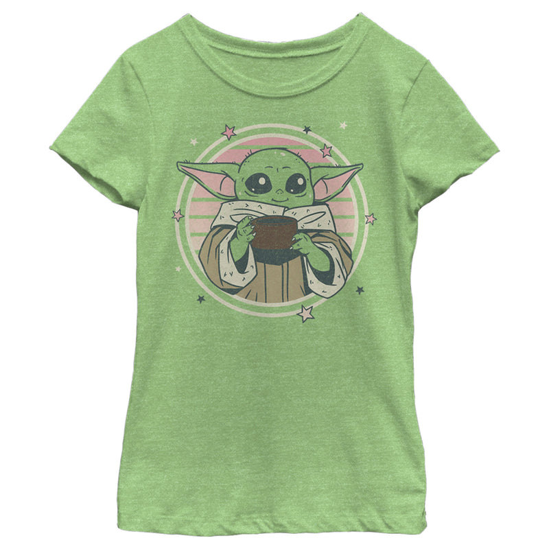 Girl's Star Wars: The Mandalorian Animated Grogu Cute Mug T-Shirt