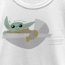 Girl's Star Wars: The Mandalorian Grogu Flying Bassinet T-Shirt