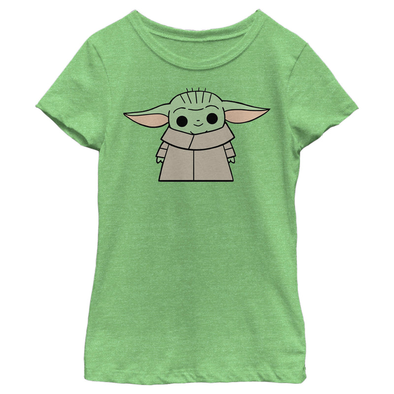 Girl's Star Wars: The Mandalorian Simple Animated Grogu T-Shirt