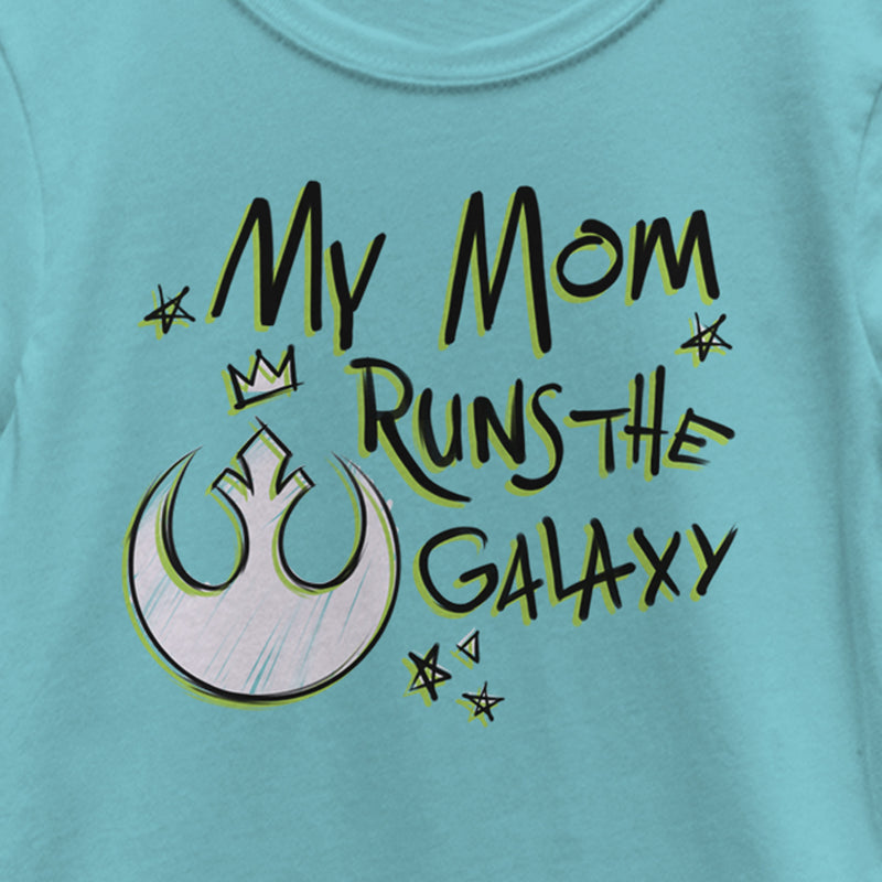 Girl's Star Wars: A New Hope Mother's Day Mom Runs Galaxy T-Shirt