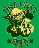 Junior's Star Wars St. Patrick's Day Yoda Lucky One T-Shirt