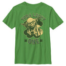 Boy's Star Wars St. Patrick's Day Yoda Lucky One T-Shirt
