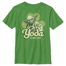 Boy's Star Wars St. Patrick's Day Yoda Lucky One T-Shirt