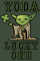 Junior's Star Wars St. Patrick's Day Cartoon Yoda Lucky One Festival Muscle Tee