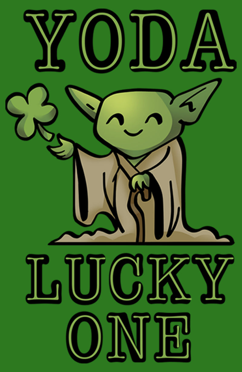 Men's Star Wars St. Patrick's Day Cartoon Yoda Lucky One Sweatshirt