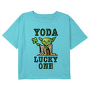 Girl's Star Wars Cartoon Yoda Lucky One T-Shirt