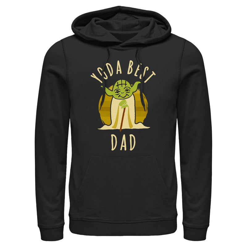 Men's Star Wars: A New Hope Yoda Best Dad Cartoon Pull Over Hoodie