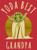 Men's Star Wars Yoda Best Grandpa Cartoon T-Shirt