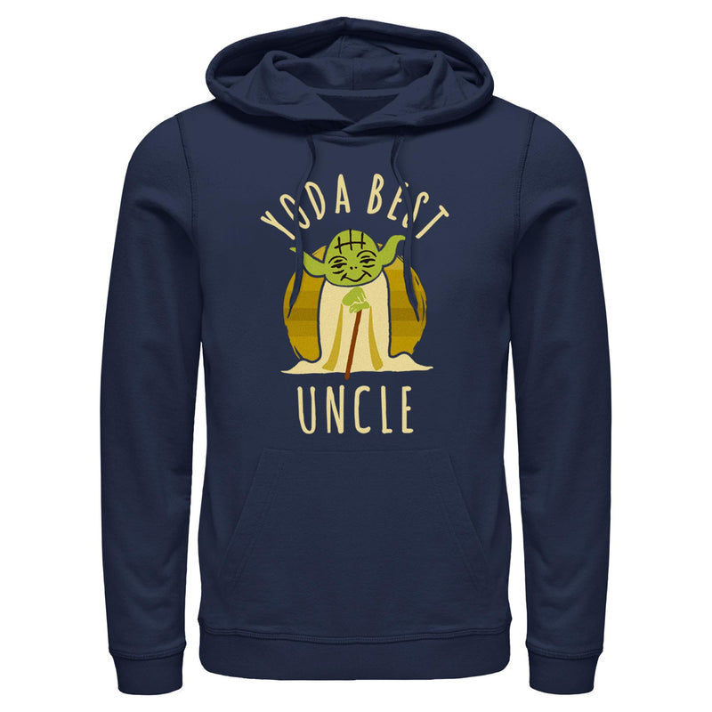 Men's Star Wars: A New Hope Yoda Best Uncle Cartoon Pull Over Hoodie