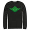 Men's Star Wars St. Patrick's Yoda Clover Face Long Sleeve Shirt