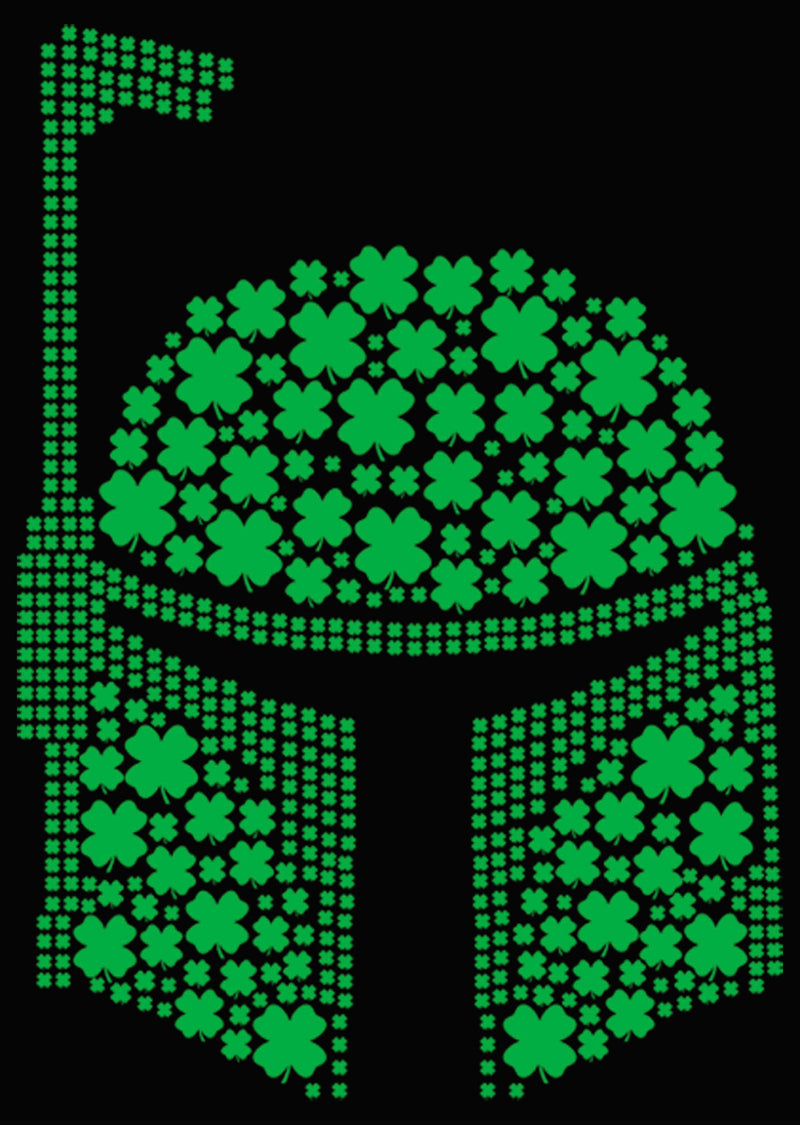 Junior's Star Wars St. Patrick's Day Boba Fett Clover Helmet Racerback Tank Top