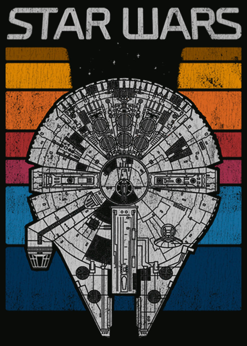 Men's Star Wars Millennium Falcon Time Warp Stripes T-Shirt