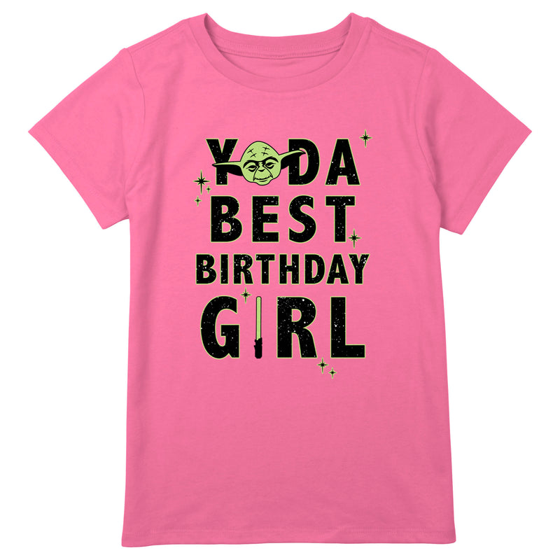 Girl's Star Wars Yoda Best Birthday Girl T-Shirt